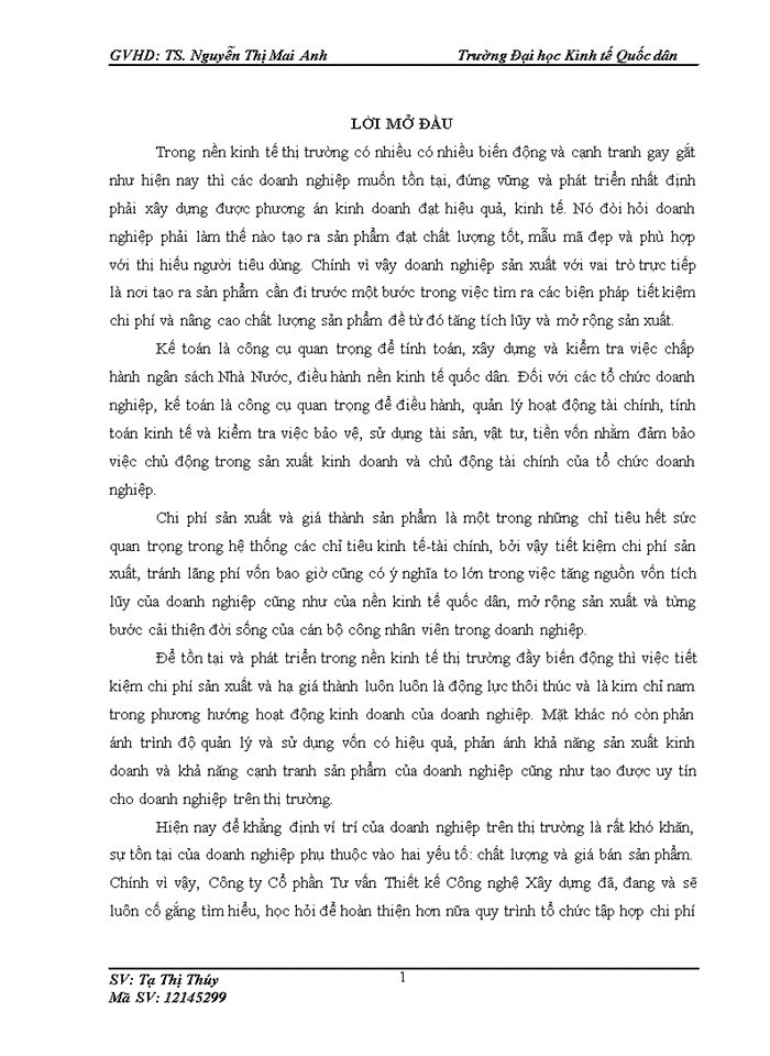 image for page Kế toán tập hợp chi phí sản xuất và tính giá thành sản phẩm tại công ty cổ phần tư vấn thiết kế công nghệ xây dựng
