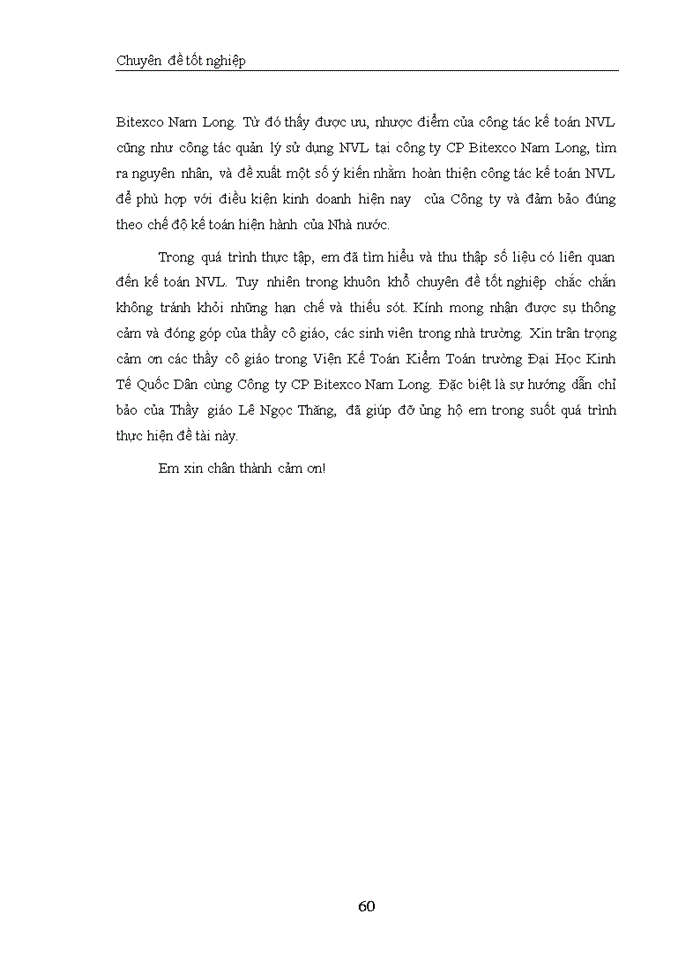 image for page Thực trạng về công tác kế toán nguyên vật liệu- công cụ dụng cụ tại Công ty CP Bitexco Nam Long.