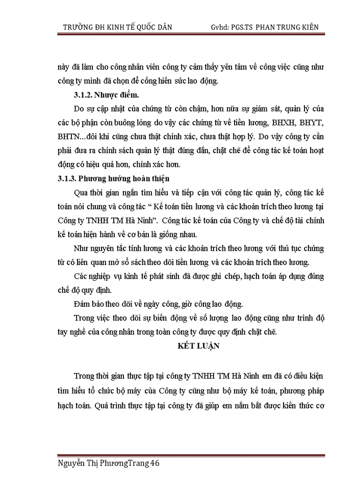 image for page Thực trạng kế toán tiền lương và các khoản trích theo lương tại công ty tnhh thương mại hà ninh