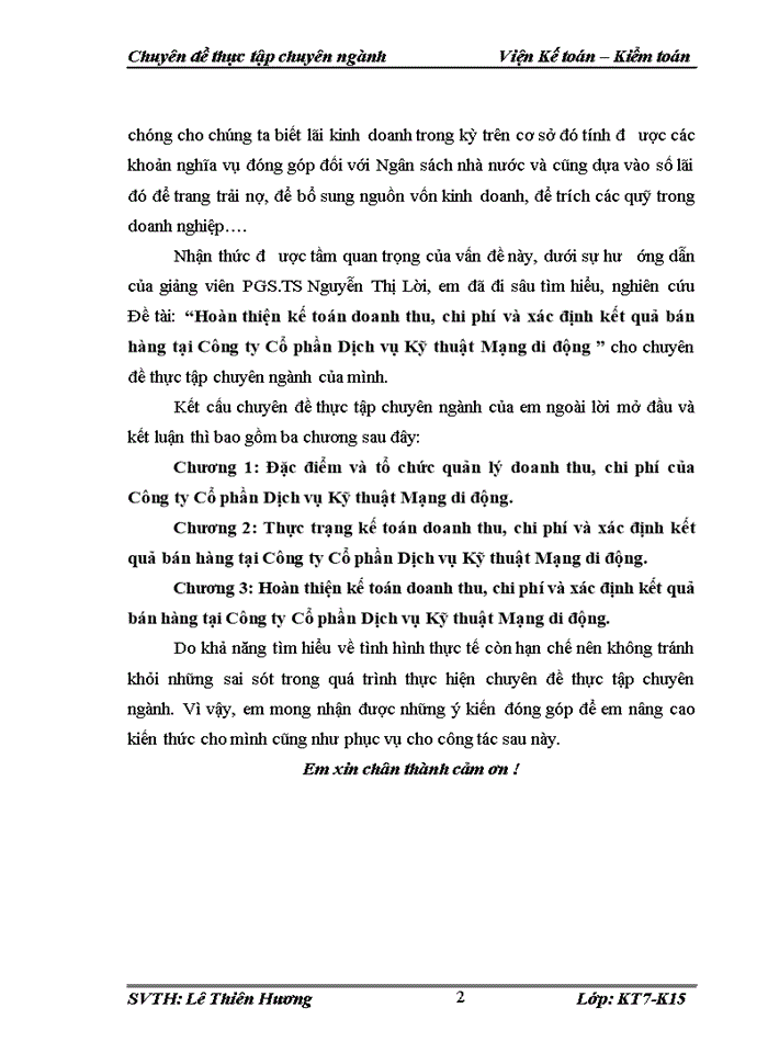 image for page Hoàn thiện kế toán doanh thu, chi phí và xác định kết quả bán hàng tại công ty cổ phần dịch vụ kỹ thuật mạng di động