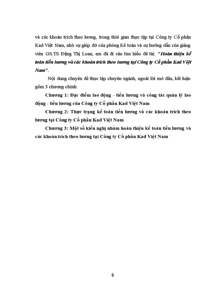 image for page Hoàn thiện kế toán tiền lương và các khoản trích theo lương tại công ty cổ phần kad việt nam