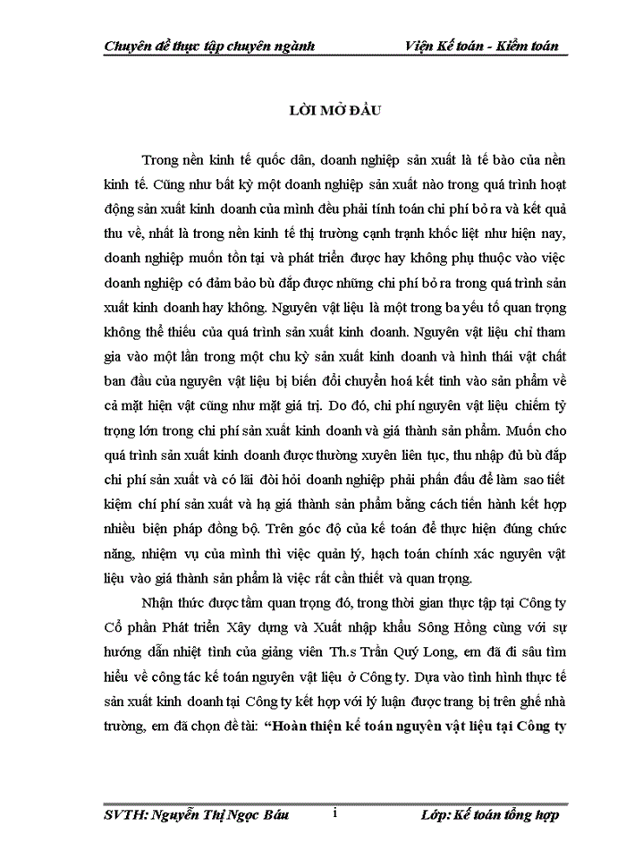 image for page Hoàn thiện kế toán nguyên vật liệu tại công ty cp phát triển xây dựng và xuất nhập khẩu sông hồng