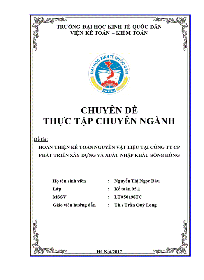 image for page Hoàn thiện kế toán nguyên vật liệu tại công ty cp phát triển xây dựng và xuất nhập khẩu sông hồng