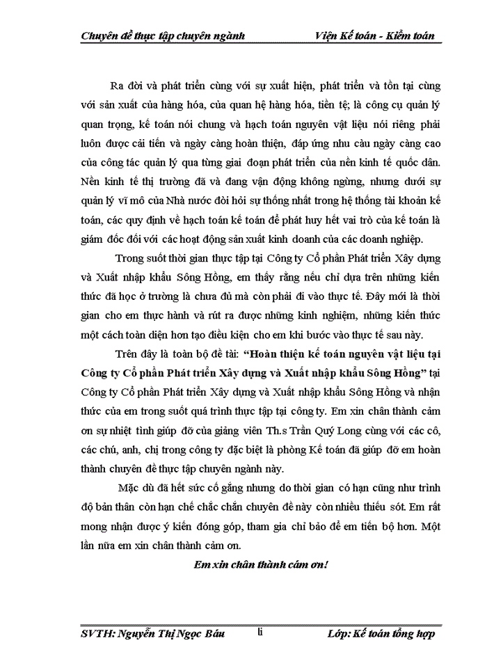 image for page Hoàn thiện kế toán nguyên vật liệu tại công ty cp phát triển xây dựng và xuất nhập khẩu sông hồng