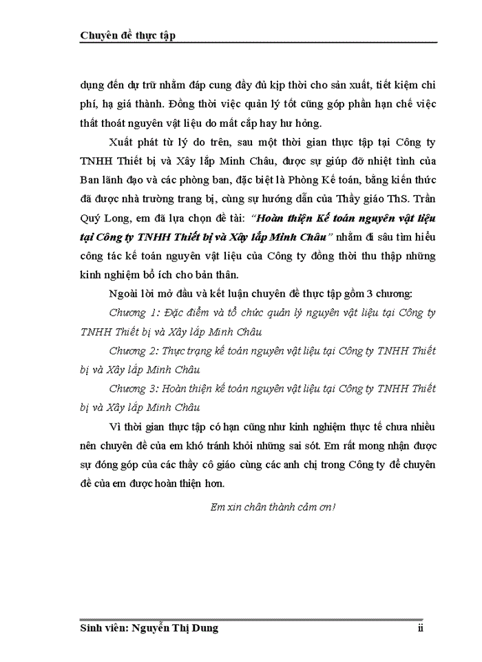 image for page Hoàn thiện kế toán nguyên vật liệu tại công ty tnhh thiết bị và xây lắp minh châu