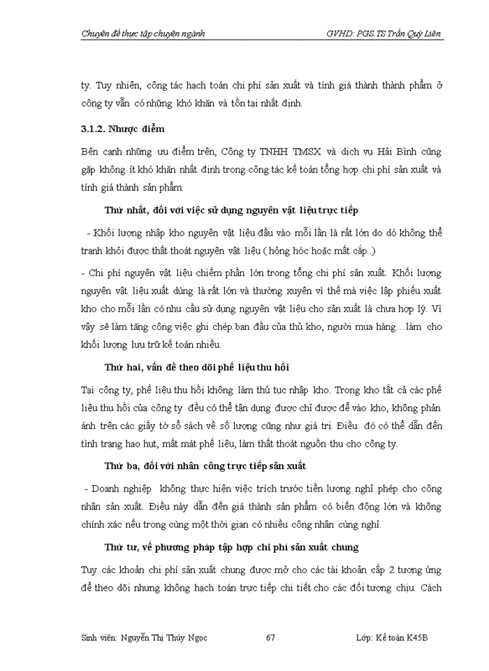 image for page Hoàn thiện Kế toán  chi phí sản xuất và tính giá thành sản phẩm tại Công ty TNHH thương mại sản xuất và dịch vụ Hải Bình