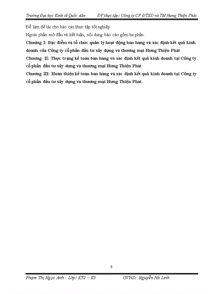 image for page Thực trạng kế toán bán hàng và xác định kết quả kinh doanh tại Công ty cổ phần đầu tư xây dựng và thương mại Hưng Thiện Phát