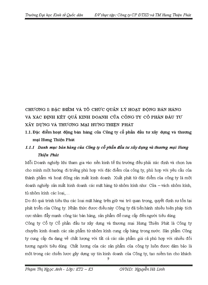 image for page Thực trạng kế toán bán hàng và xác định kết quả kinh doanh tại Công ty cổ phần đầu tư xây dựng và thương mại Hưng Thiện Phát