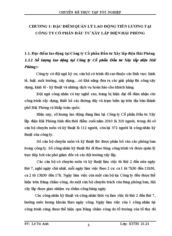 image for page Tổ chức kế toán tiền lương và các khoản trích theo lương tại Công ty cổ phần Đầu tư Xây lắp điện Hải Phòng