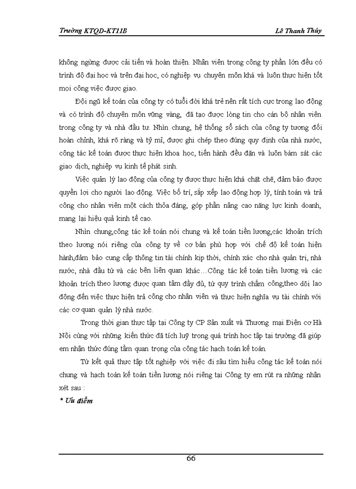 image for page Hạch toán lao động tiền lương và các khoản trích theo lương tại Công ty Cổ phần sản xuất và thương mại Điện cơ Hà Nội