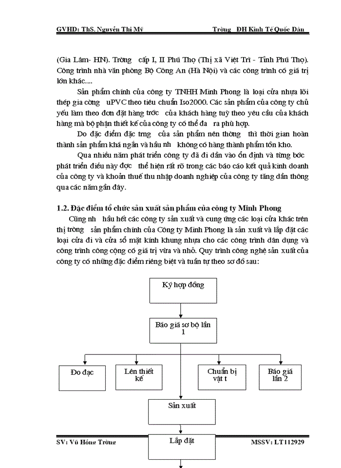 image for page Thực trạng hạch toán chi phí sản xuất và tính giá thành sản phẩm tại công ty TNHH sản xuất và dịch vụ thương mại Minh Phong
