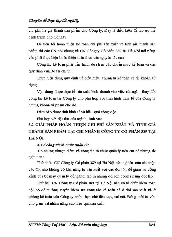 image for page Hoàn thiện kế toán chi phí sản xuất và tính giá thành sản phẩm tại Chi nhánh Công ty Cổ phần 389 tại Hà Nội