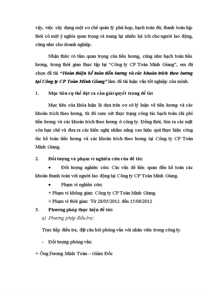 image for page Hoàn thiện kế toán tiền lương và các khoản trích theo lương tại Công ty CP Toàn Minh Giang