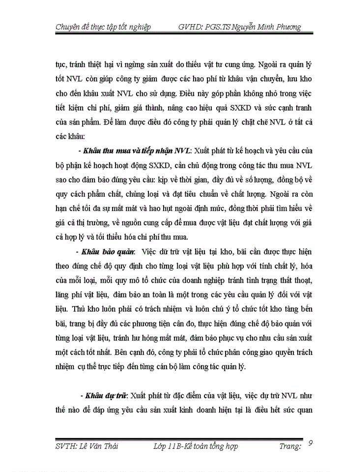 image for page Kế toán Nguyên vật liệu tại Công ty TNHH S.B.B