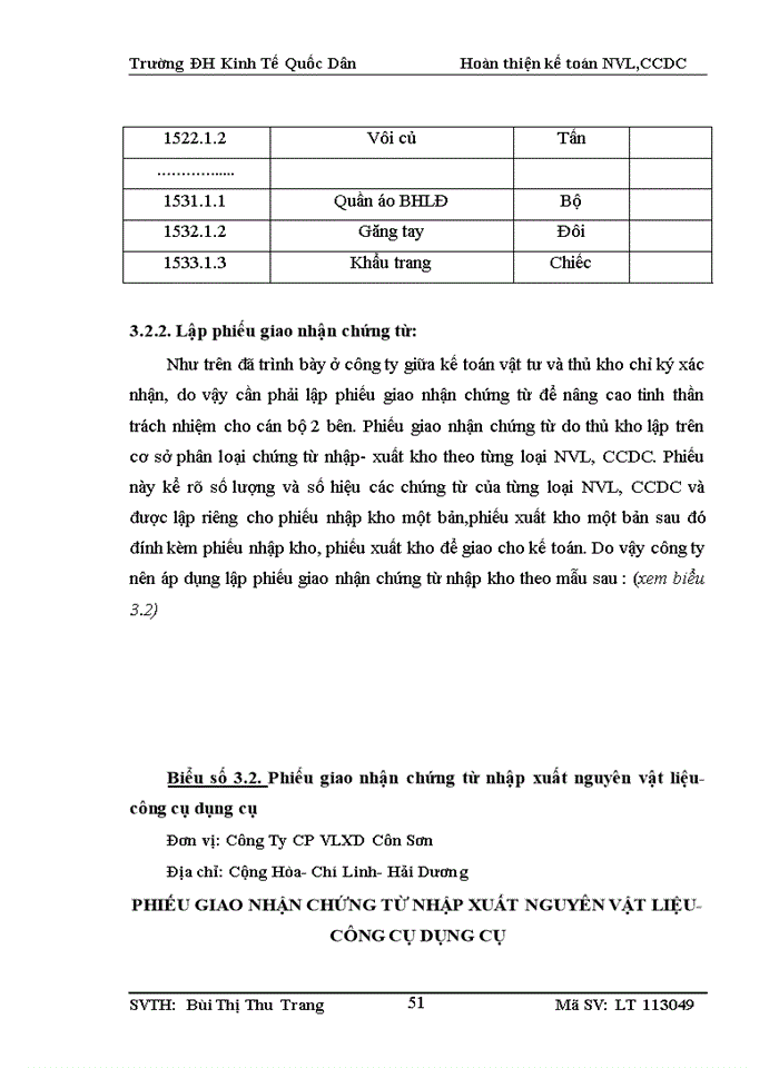 image for page Hoàn thiện kế toán nguyên vật liệu, công cụ dụng cụ tại công ty cổ phần vật liệu xây dựng Côn Sơn