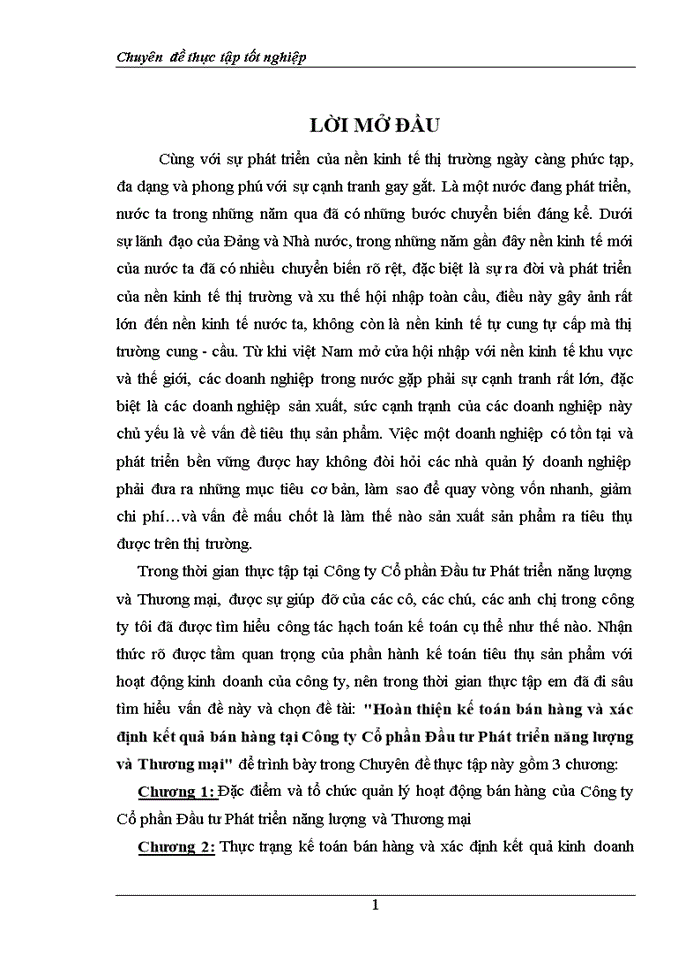 image for page Hoàn thiện kế toán bán hàng và xác định kết quả bán hàng tại Công ty Cổ phần Đầu tư Phát triển năng lượng và Thương mại