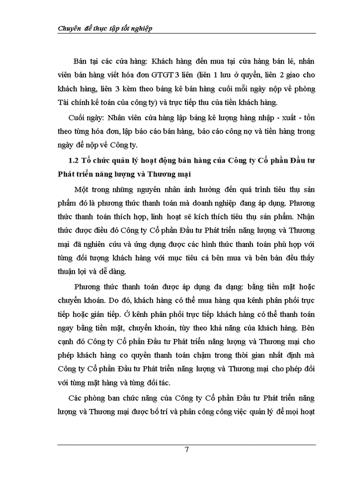 image for page Hoàn thiện kế toán bán hàng và xác định kết quả bán hàng tại Công ty Cổ phần Đầu tư Phát triển năng lượng và Thương mại