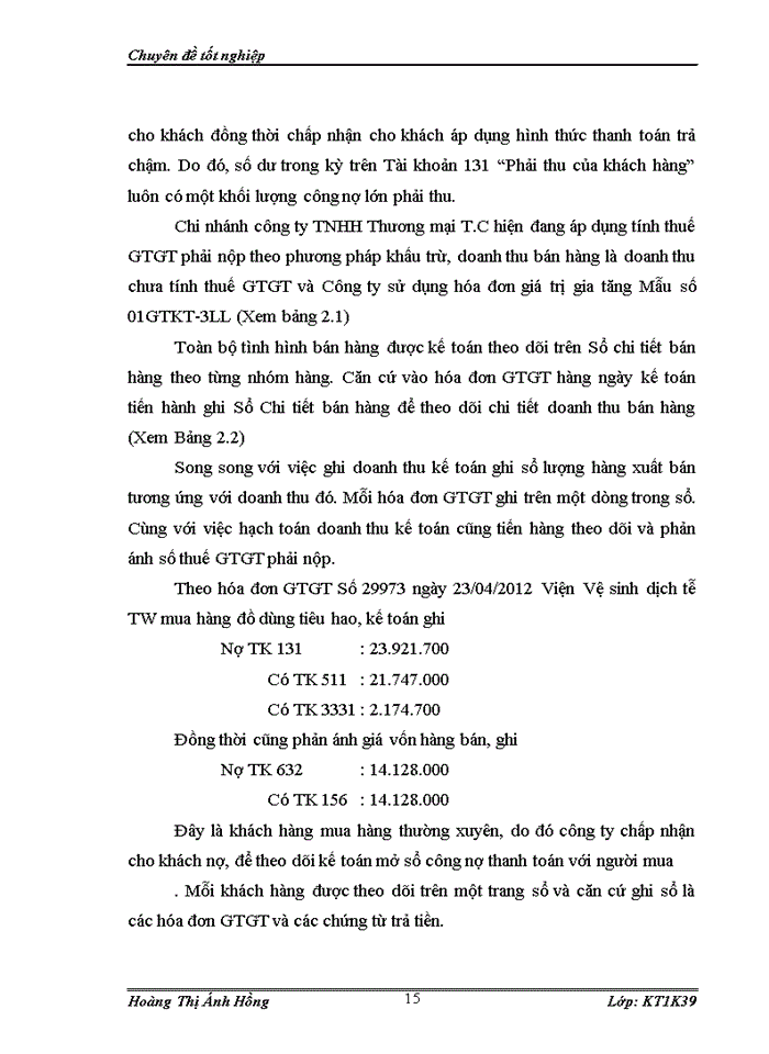 image for page Hoàn thiện kế toán doanh thu, chi phí và xác định kết quả kinh doanh tại Chi nhánh Công ty TNHH Thương mại T.C