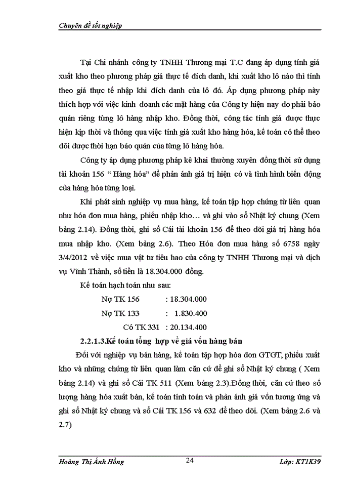 image for page Hoàn thiện kế toán doanh thu, chi phí và xác định kết quả kinh doanh tại Chi nhánh Công ty TNHH Thương mại T.C