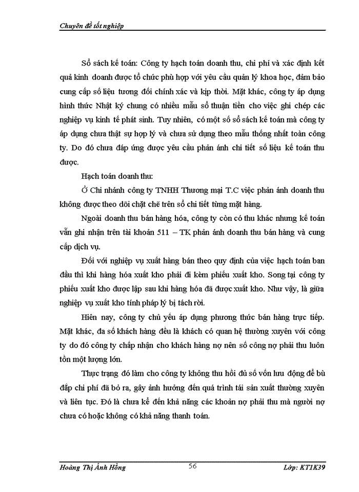 image for page Hoàn thiện kế toán doanh thu, chi phí và xác định kết quả kinh doanh tại Chi nhánh Công ty TNHH Thương mại T.C