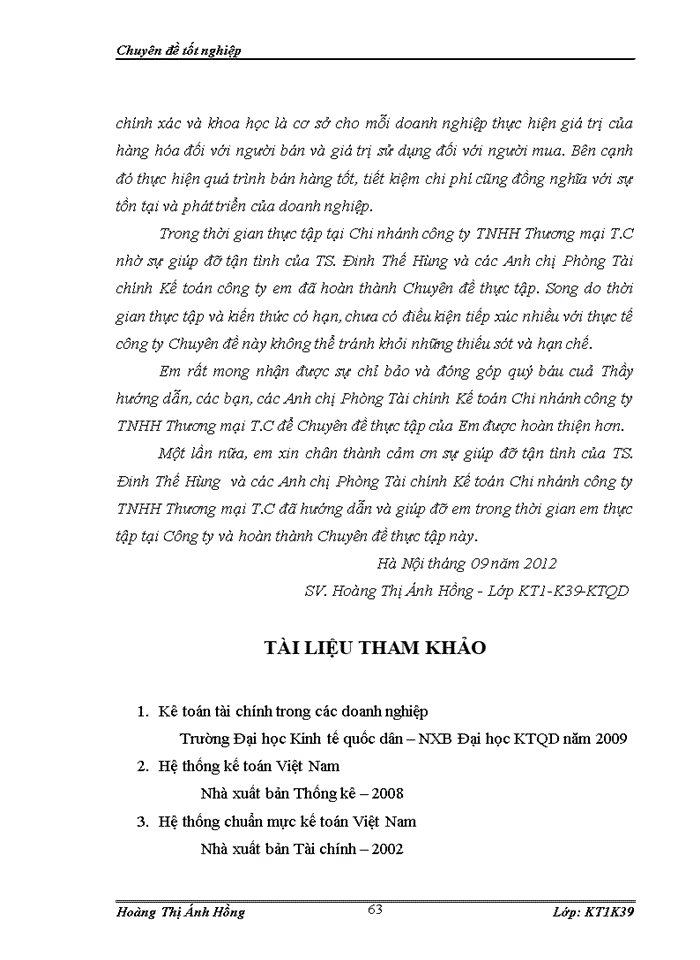 image for page Hoàn thiện kế toán doanh thu, chi phí và xác định kết quả kinh doanh tại Chi nhánh Công ty TNHH Thương mại T.C