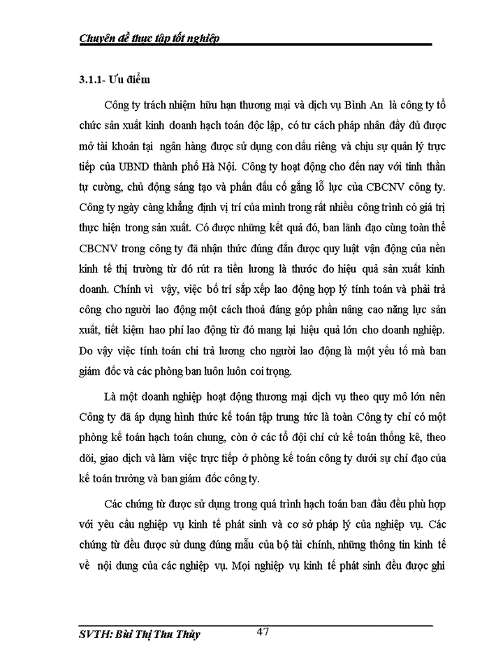 image for page Kế toán tiền lương và các khoản trích theo lương tại Công ty trách nhiệm hữu hạn thương mại và dịch vụ Bình An