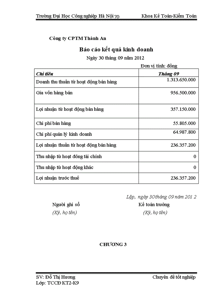 image for page Hoàn thiện kế toán bán hàng và xác định kết quả kinh doanh tại Công ty CP TM Thành An