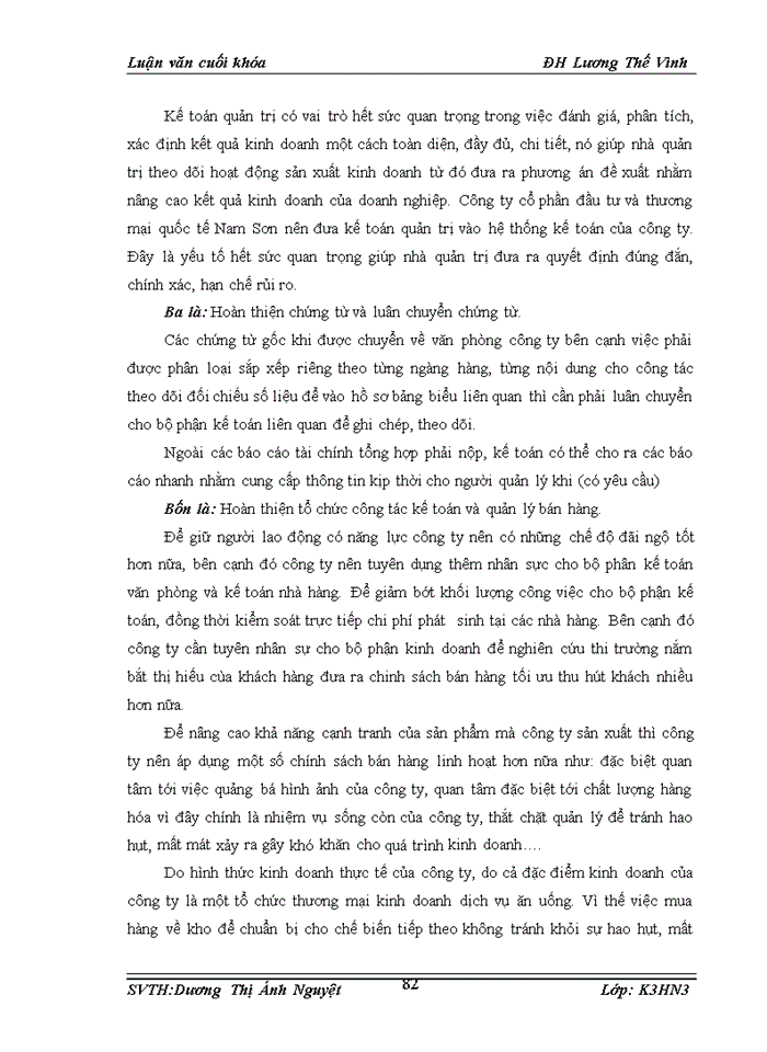 image for page Kế toán bán hàng và xác định kết quả kinh doanh tại Công ty cổ phần đầu tư và thương mại quốc tế Nam Sơn