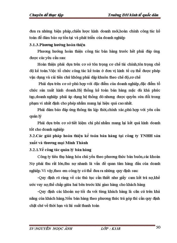 image for page Tổ chức công tác kế toán bán hàng và xác định kết quả bán hàng tại Công ty TNHH sản xuất và thương mại Minh Thành