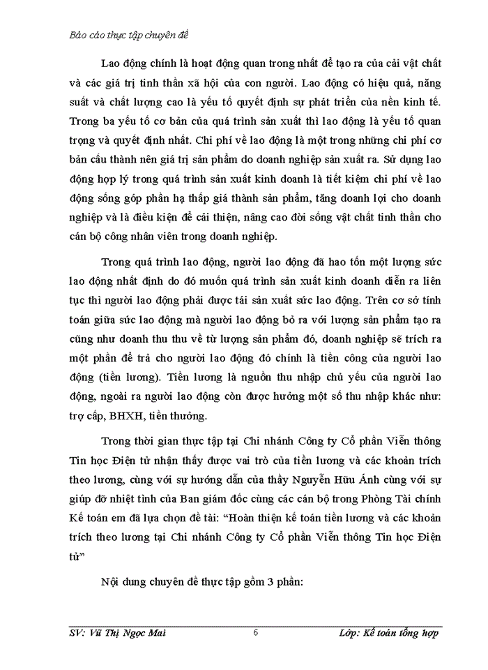 image for page Hoàn thiện kế toán tiền lương và các khoản trích theo lương tại Chi nhánh Công ty Cổ phần Viễn thông Tin học Điện tử