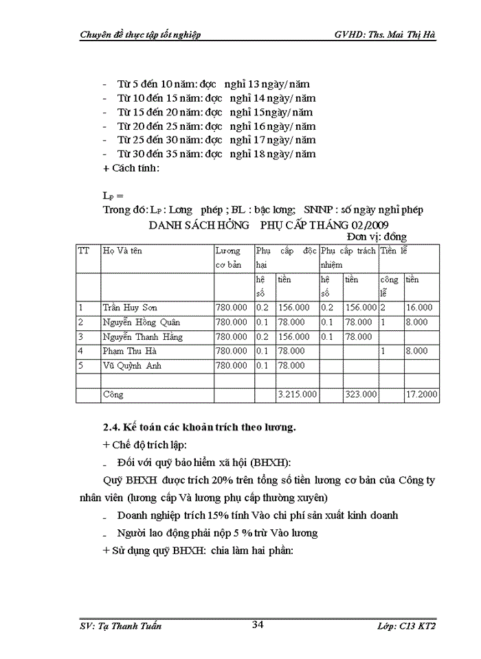 image for page Kế toán tiền lương Và các khoản trích theo lương tại Công ty Dịch vụ Và cổ phần SHI