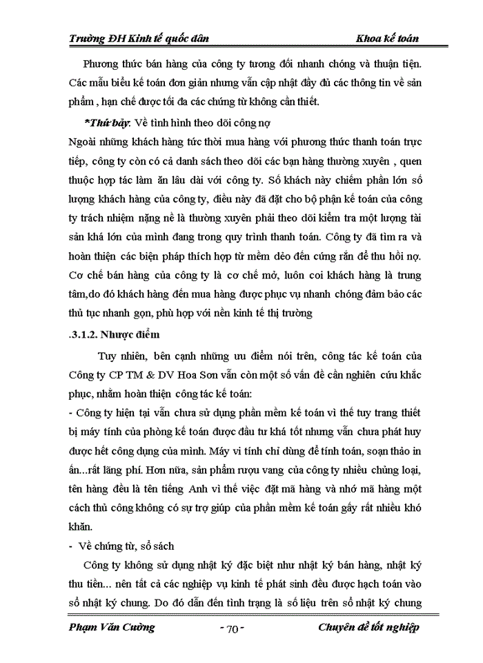 image for page Hoàn thiện kế toán bán hàng và xác định kết quả bán hàng tại Công ty Cổ Phần Thương Mại và Dịch Vụ Hoa Sơn