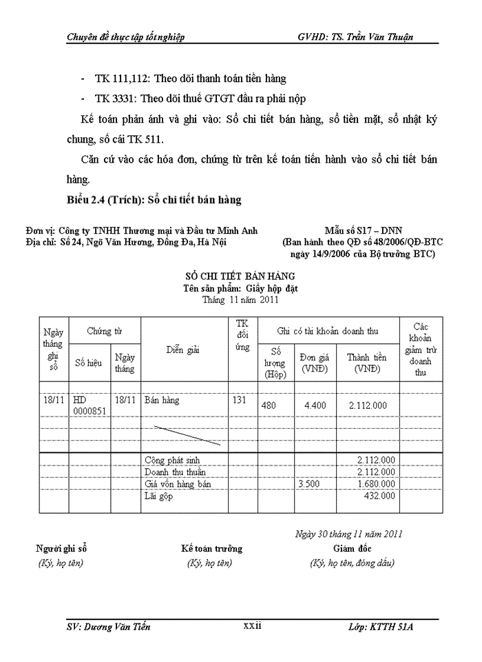 image for page Hoàn thiện kế toán bán hàng và xác định kết quả bán hàng tại Công ty TNHH Thương mại và Đầu tư Minh Anh
