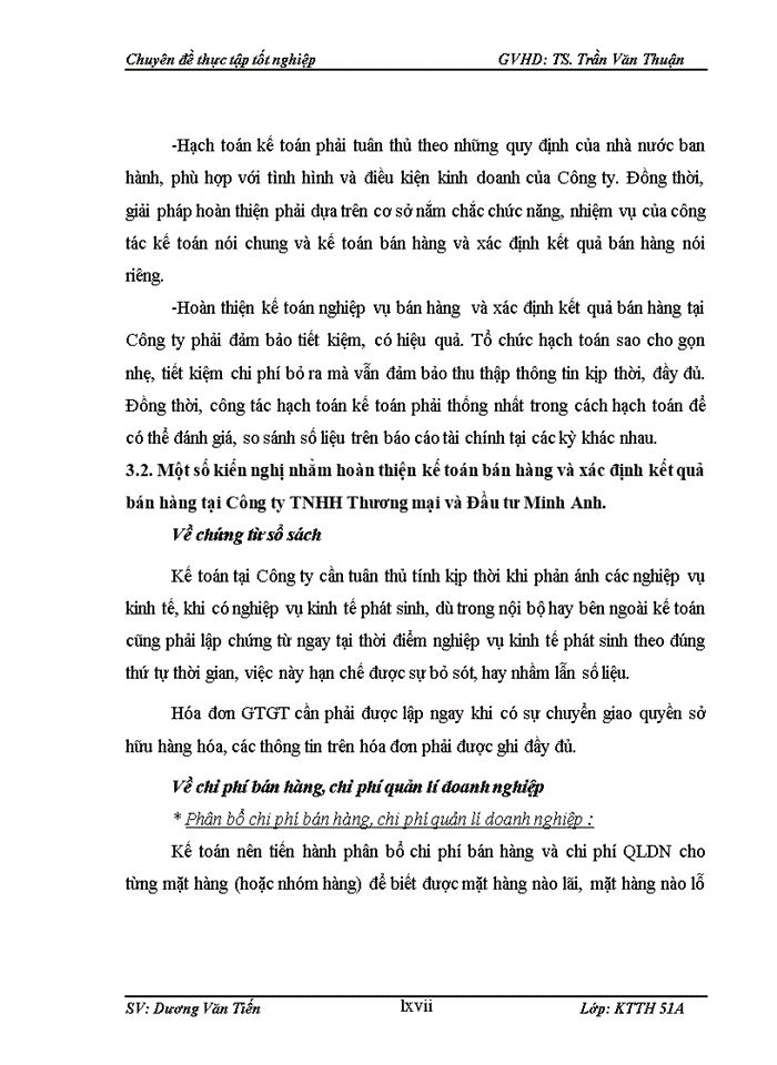 image for page Hoàn thiện kế toán bán hàng và xác định kết quả bán hàng tại Công ty TNHH Thương mại và Đầu tư Minh Anh