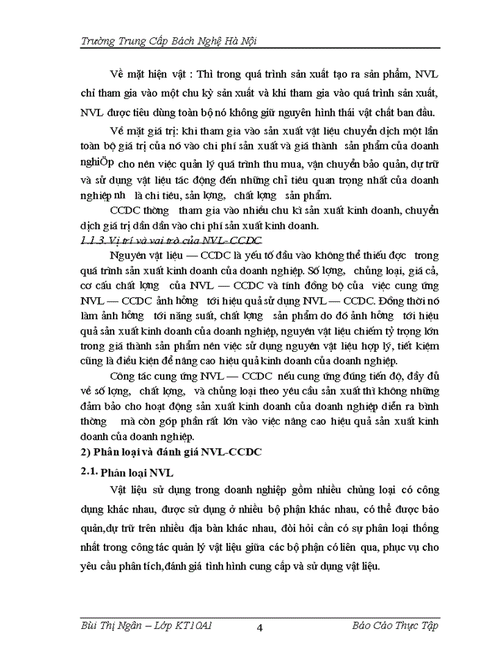 image for page Hạch toán nguyên vật liệu - công cụ, dụng cụ tại công ty Cổ phần dược liệu Hà Nội