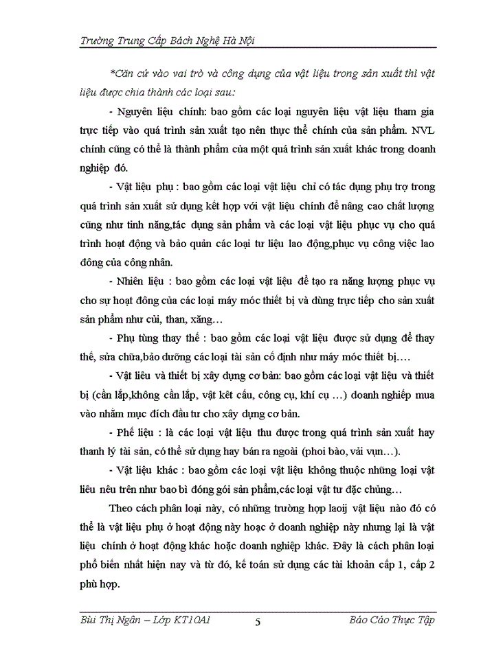 image for page Hạch toán nguyên vật liệu - công cụ, dụng cụ tại công ty Cổ phần dược liệu Hà Nội