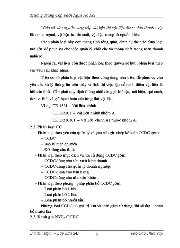 image for page Hạch toán nguyên vật liệu - công cụ, dụng cụ tại công ty Cổ phần dược liệu Hà Nội