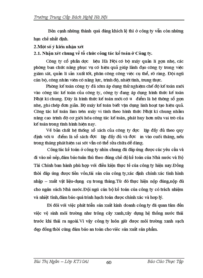 image for page Hạch toán nguyên vật liệu - công cụ, dụng cụ tại công ty Cổ phần dược liệu Hà Nội