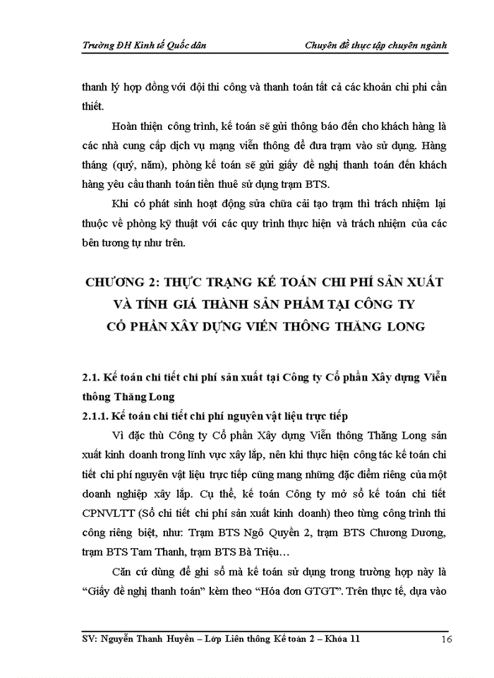 image for page Hoàn thiện kế toán chi phí sản xuất và tính giá thành sản phẩm tại Công ty Cổ phần Xây dựng Viễn thông Thăng Long