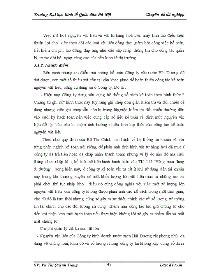 image for page Tổ chức công tác kế toán nguyên vật liệu ở công ty TNHH một thành viên kinh doanh nước sạch Hải Dương