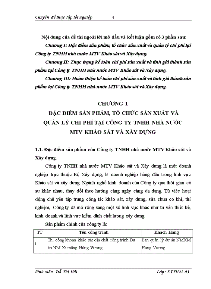 image for page Hoàn thiện Kế toán chi phí sản xuất và tính giá thành sản phẩm tại Công ty TNHH nhà nước MTV Khảo sát và Xây dựng