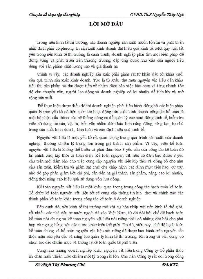 image for page Hoàn thiện kế toán nguyên vật liệu tại Công ty cổ phần thức ăn chăn nuôi Thiên Lộc Hà Tĩnh