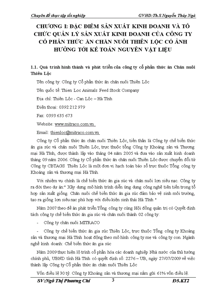 image for page Hoàn thiện kế toán nguyên vật liệu tại Công ty cổ phần thức ăn chăn nuôi Thiên Lộc Hà Tĩnh