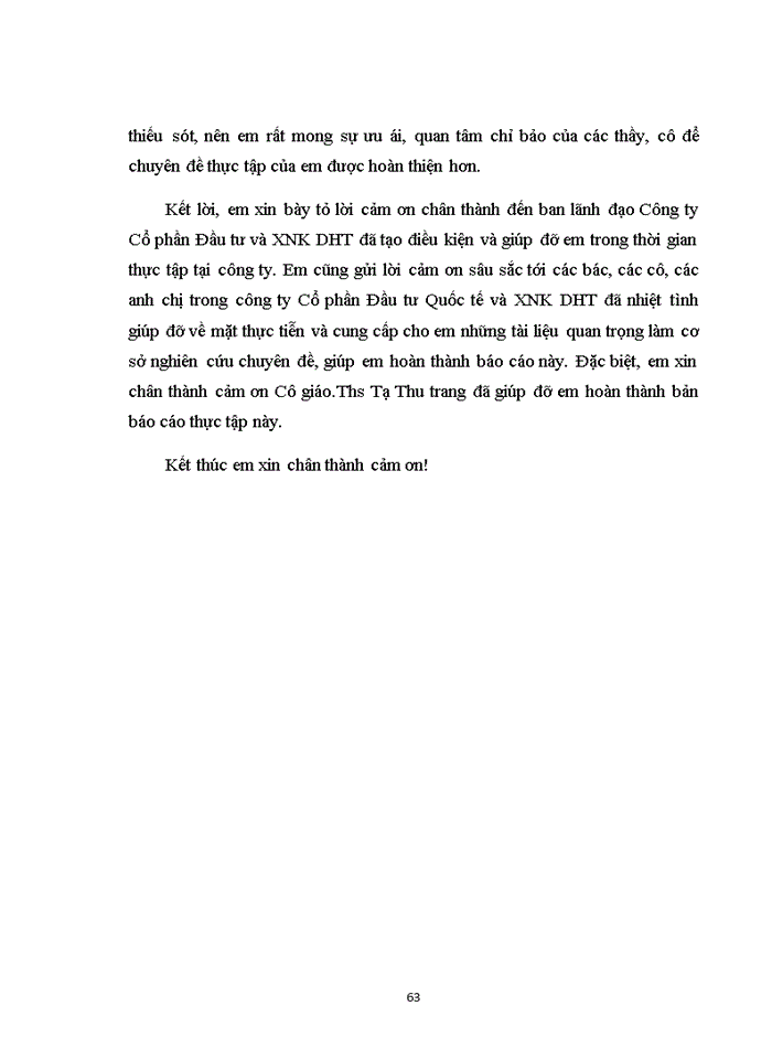 image for page Hoàn thiện kế toán Vốn bằng tiền tại Công ty Cổ phần Đầu tư Quốc tế và XNK DHT