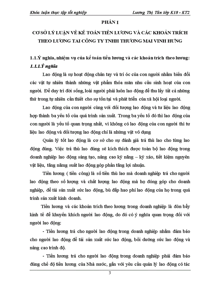 image for page Kế toán tiền lương và các khoản trích theo lương tại Công ty TNHH Vĩnh Hưng