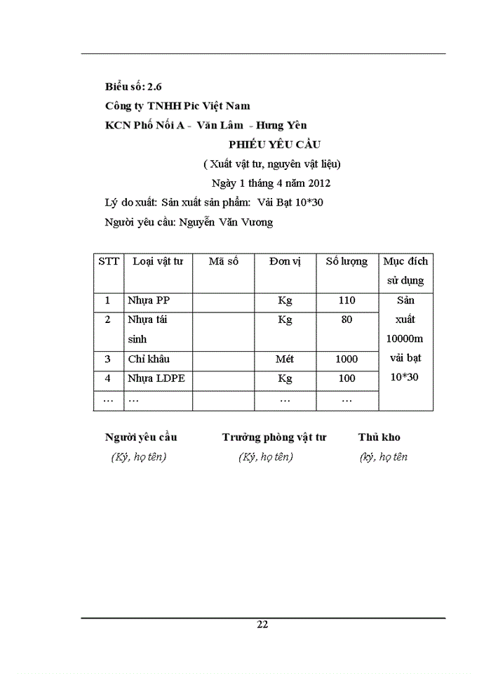 image for page Hoàn thiện kế toán nguyên vật liệu tại công ty TNHH Pic Việt Nam