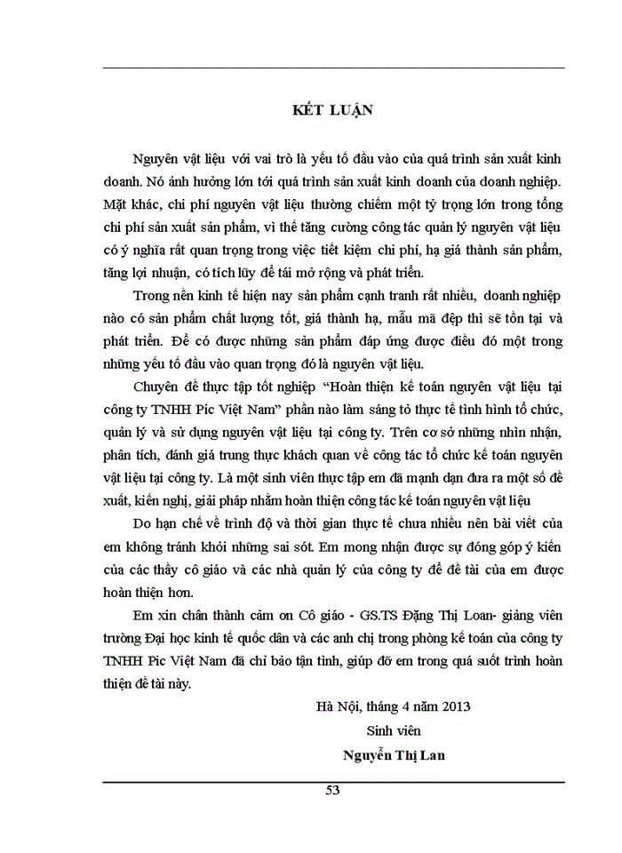 image for page Hoàn thiện kế toán nguyên vật liệu tại công ty TNHH Pic Việt Nam