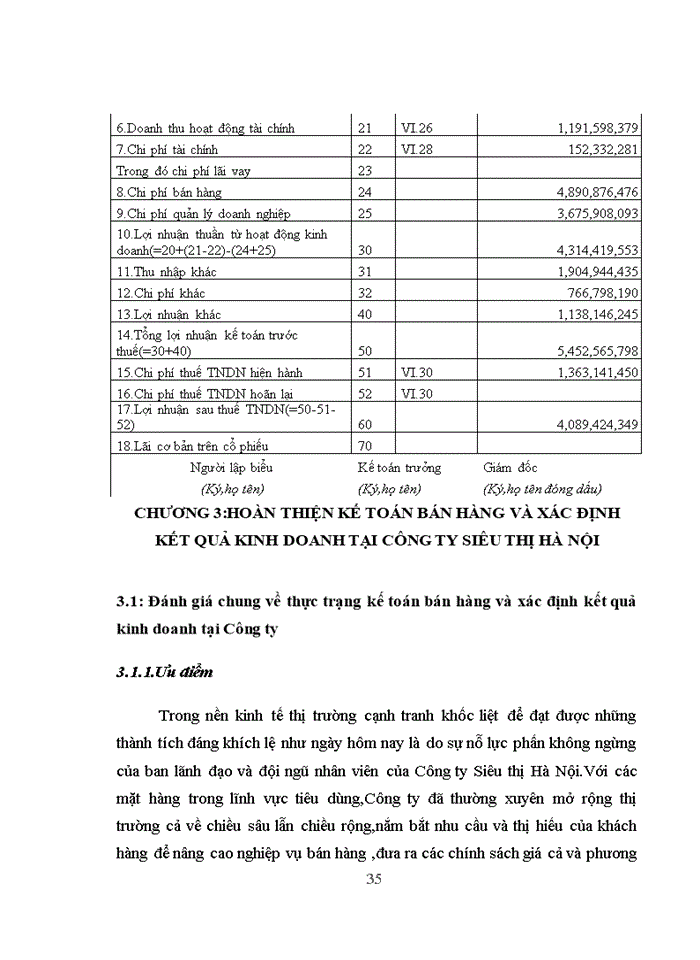 image for page Hoàn thiện công tác kế toán bán hàng và xác định kết quả kinh doanh tại Công ty Siêu Thị Hà Nội