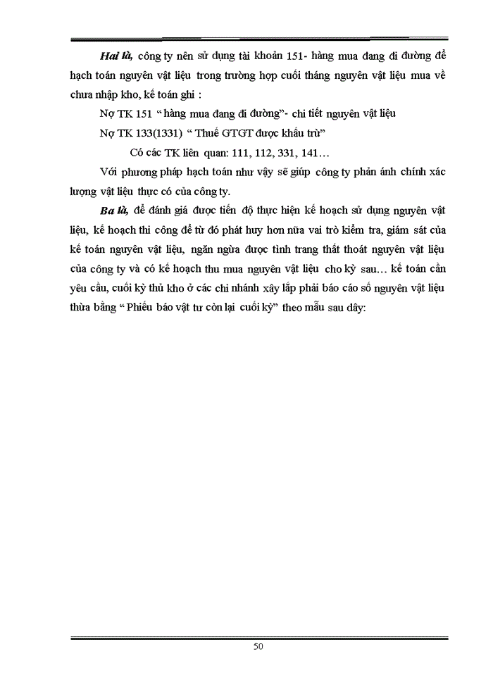 image for page Hoàn thiện kế toán nguyên vật liệu tại công ty cổ phần giao thông 1 thanh hóa
