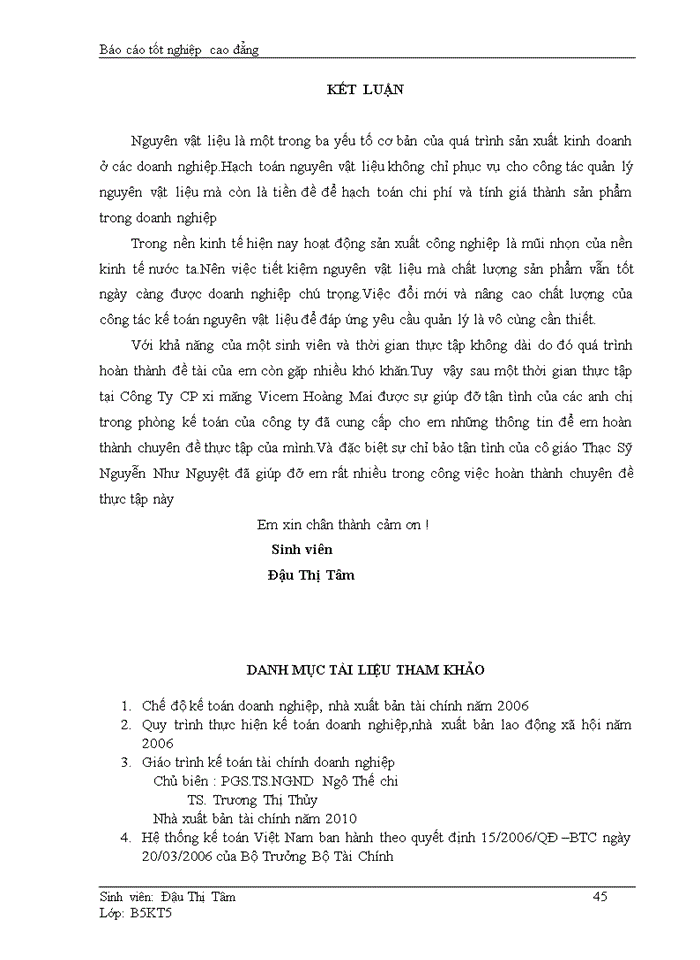 image for page Kế toán kế toán nguyên vật liệu tại công ty CP xi măng Vicem Hoàng Mai